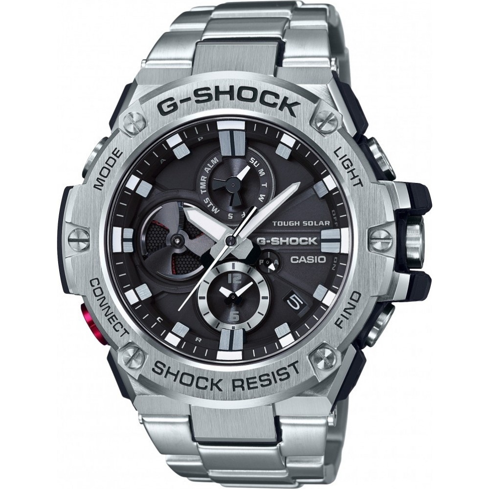 CASIO "Ηλιακό" G-Shock με Μπρασελέ από Ανοξείδωτο Ατσάλι GST-B100D-1AER CASIO "Ηλιακό" G-Shock με Μπρασελέ από Ανοξείδωτο Ατσάλι GST-B100D-1AER