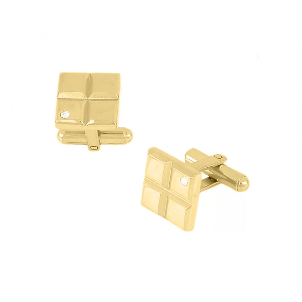 Μανικετόκουμπα από Επιχρυσωμένο Ανοξείδωτο Ατσάλι HFO1009