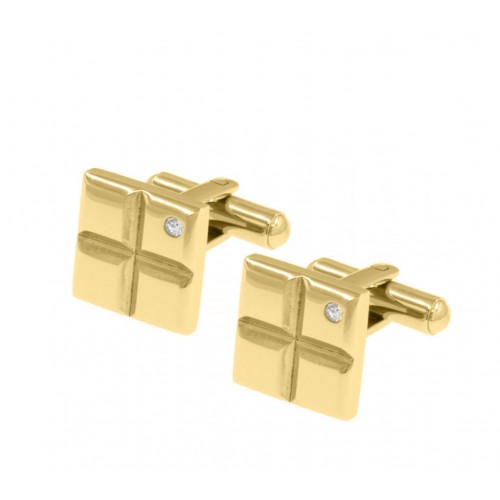 Μανικετόκουμπα από Επιχρυσωμένο Ανοξείδωτο Ατσάλι HFO1009