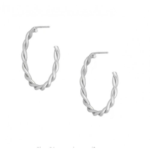 925 Ασήμι Σκουλαρίκια Κρίκοι IS1688S