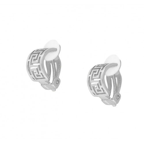 925 Ασήμι Σκουλαρίκια "Μαίανδρος" με Κλιπ IS1792S