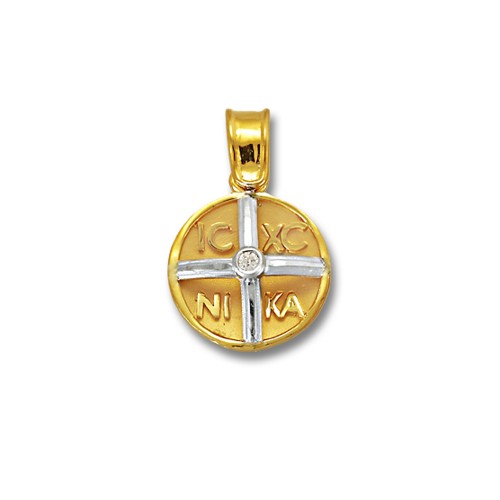 9K Χρυσό Κωνσταντινάτο με Διαμάντι AK624B