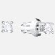 SWAROVSKI Attract Pierced Earrings White Rhodium Plated 5408436