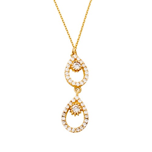 14K Χρυσό Κολιέ με Ζιργκόν K188C40