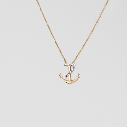 14K Χρυσό Δίχρωμο Κολιέ με Ζιργκόν K202040