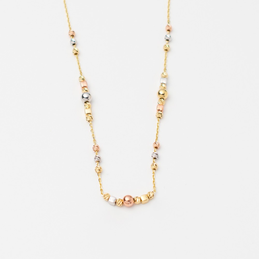 14K Χρυσό Τρίχρωμο Κολιέ Κ6000 K6000