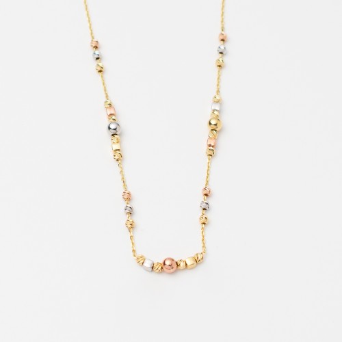 14K Χρυσό Τρίχρωμο Κολιέ Κ6000 K6000