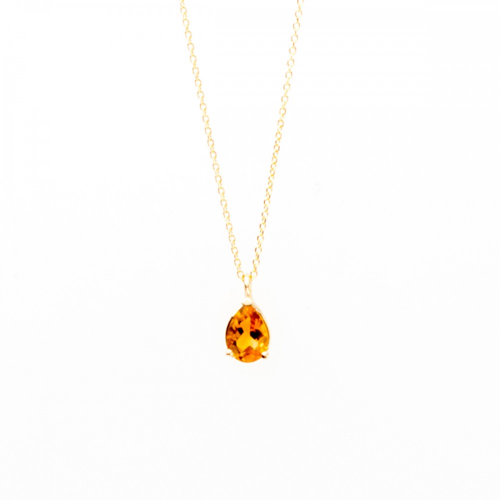 14K Χρυσό Κολιέ Με Citrine KL0986A-CT.G