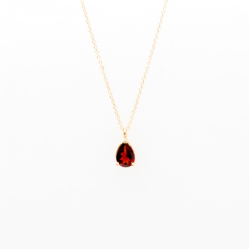 14K Χρυσό Κολιέ Με Γρανάδα Λίθο KL0986A-GR.G