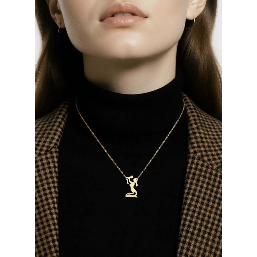 14Κ Χρυσό Κολιέ "Μαμά με παιδί" KL113ANR