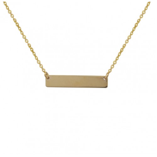 14K Χρυσό Κολιέ Ταυτότητα KL214AV