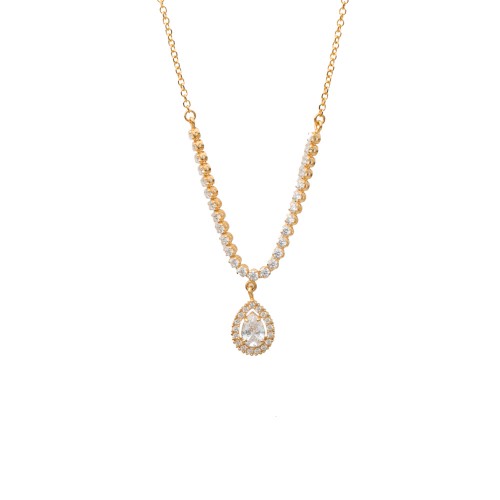 14K Χρυσό Κολιέ Με Ζιργκόν KL511AL1