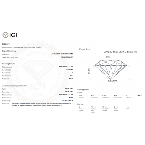 18K Λευκόχρυσο Κολιέ με Οικολογικό Διαμάντι KLAB3734