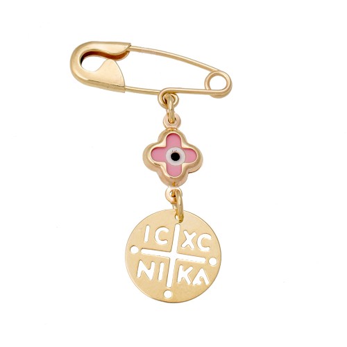 9K Χρυσό Κωνσταντινάτο με Παραμάνα KN248AFG