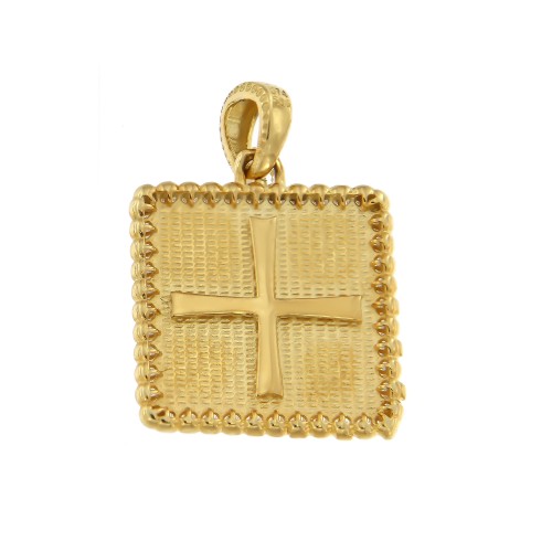 14K, Χρυσό Κωνσταντινάτο, Διπλής Όψεως με Μαργαριτάρι KN367VR