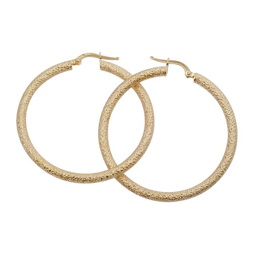 14K Χρυσά Σκουλαρίκια Κρίκοι KR3086