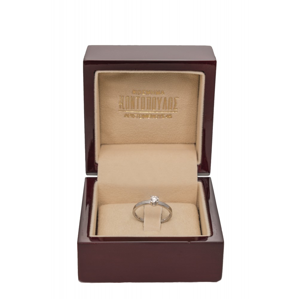 18K Μονόπετρο Δαxτυλίδι Αρραβώνων με Οικολογικό Lab Grown Διαμάντι 0.23ct LAB3617