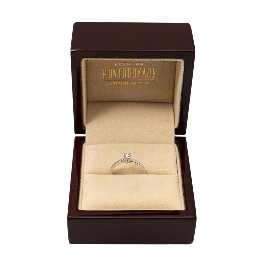 18K Μονόπετρο Δαxτυλίδι Αρραβώνων με Οικολογικό Lab Grown Διαμάντι LAB6290