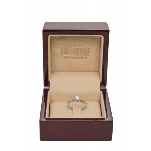 18K Μονόπετρο Δαxτυλίδι Αρραβώνων με Οικολογικό Lab Grown Διαμάντι .34ct LAB8674