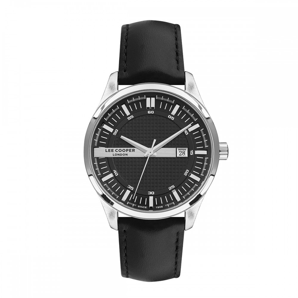 LEE COOPER Black Leather Strap LC07269.361 LEE COOPER Black Leather Strap LC07269.361