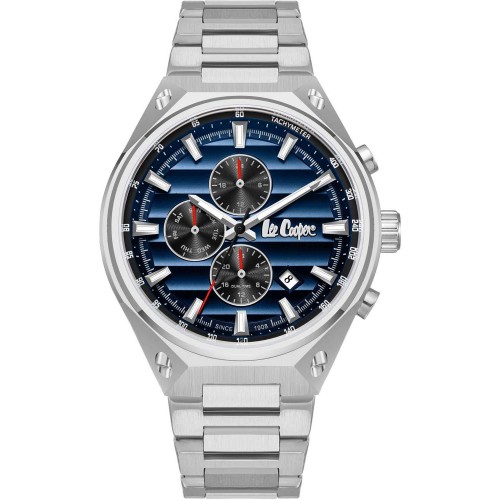 LEE COOPER Dual Time με Ασημί Μπρασελέ από Super-Metal LC08026.390
