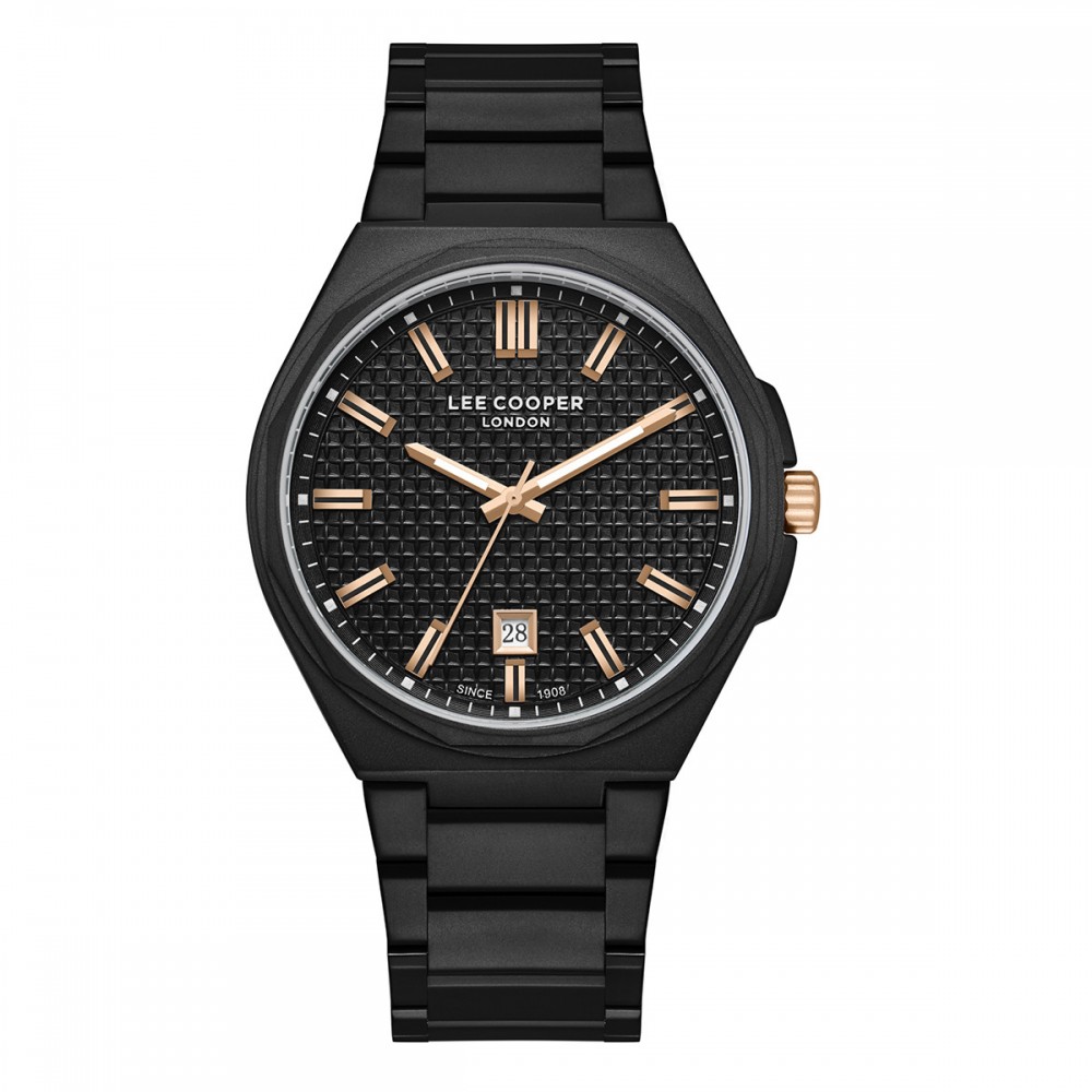 LEE COOPER με Μαύρο Μπρασελέ από Super-Metal LC08031.650 LEE COOPER με Μαύρο Μπρασελέ από Super-Metal LC08031.650