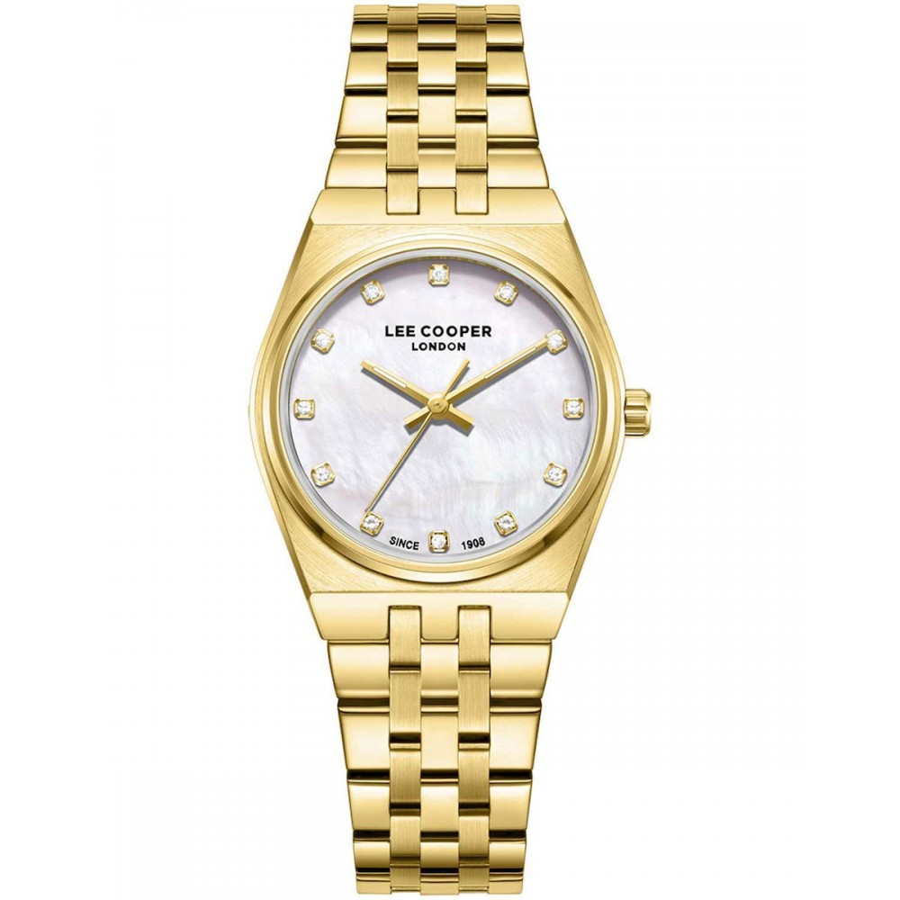 LEE COOPER Crystals με Χρυσό Μπρασελέ από Super-Metal LC08204.120 LEE COOPER Crystals με Χρυσό Μπρασελέ από Super-Metal LC08204.120