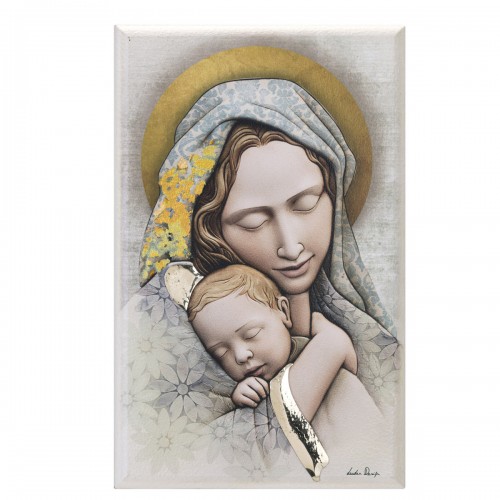 Θρησκευτική Εικόνα  ΠΑΝΑΓΙΑ & ΧΡΙΣΤΟΣ Πάνω σε Ξύλο με την τεχνική της Νωπογραφίας ( Fresco ) LE-08.33317