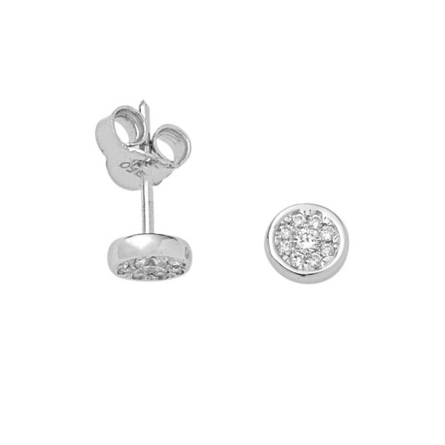 18Κ Λευκόχρυσα Σκουλαρίκια με Διαμάντι LE143