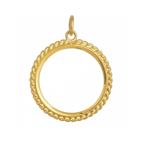 14K Χρυσό Μενταγιόν "Θήκη Λίρας" LIR8001