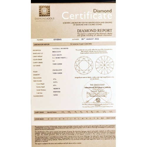 18K Λευκόχρυσο Κολιέ με Διαμάντι LP013