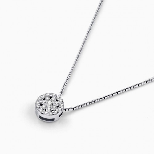 18K Λευκόχρυσο Κολιέ με Διαμάντια LP118