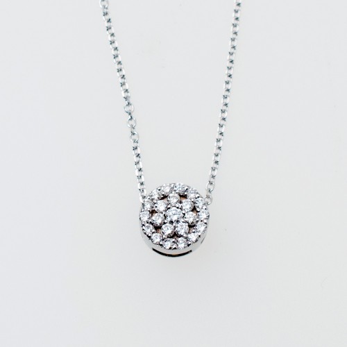 18Κ Λευκόχρυσο Κολιέ με Διαμάντι LE118