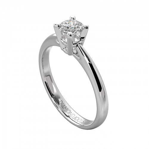 18K Μονόπετρο Δαxτυλίδι Αρραβώνων με Διαμάντι LR073