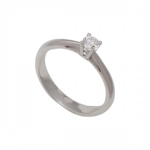 18K Μονόπετρο Δαxτυλίδι Αρραβώνων με Διαμάντι LR099