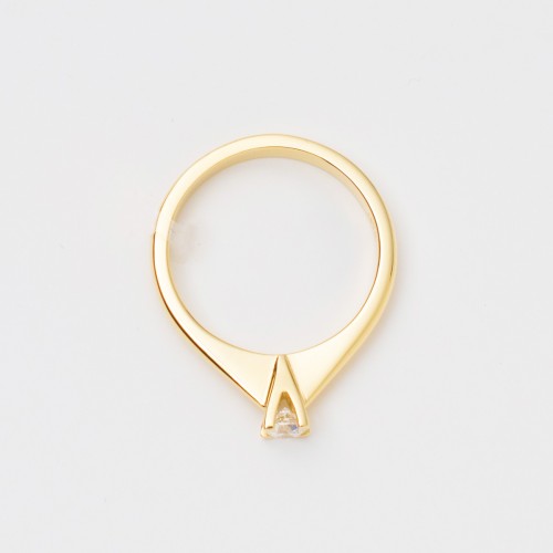 18K Μονόπετρο Δαxτυλίδι Αρραβώνων με Διαμάντι LR335