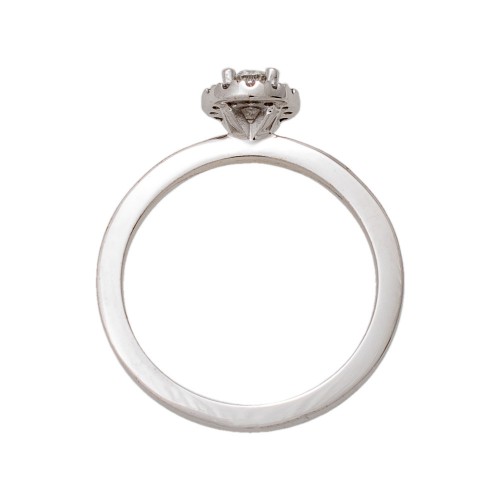 18K Λευκόχρυσο Μονόπετρο Δαxτυλίδι Αρραβώνων με Διαμάντι LR363