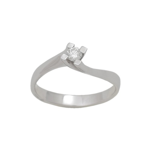 18K Μονόπετρο Δαxτυλίδι Αρραβώνων με Διαμάντι LR427