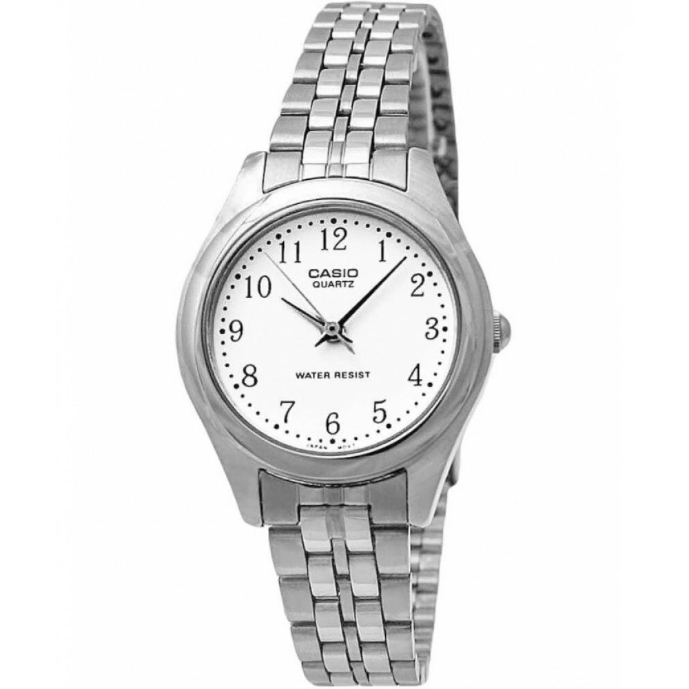 CASIO με Ασημί Μπρασελέ από Ανοξείδωτο Ατσάλι LTP-1129PA-7BEF CASIO με Ασημί Μπρασελέ από Ανοξείδωτο Ατσάλι LTP-1129PA-7BEF