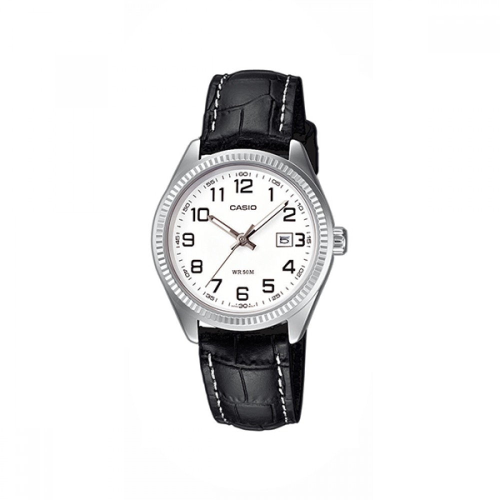 CASIO Collection με Μαύρο Δερμάτινο Λουράκι LTP-1302PL-7BVEG CASIO Collection με Μαύρο Δερμάτινο Λουράκι LTP-1302PL-7BVEG