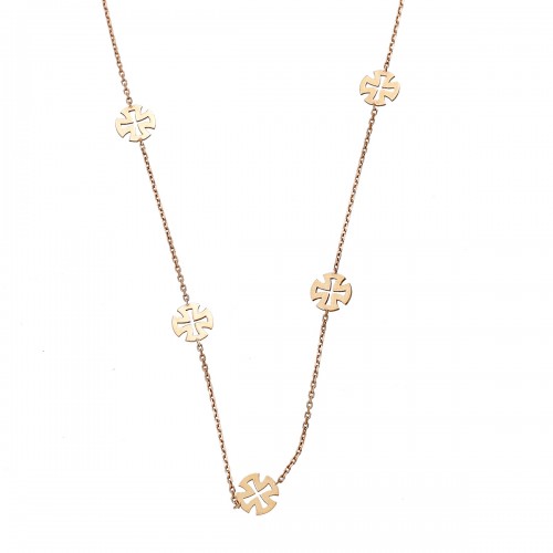 14K Ροζ Χρυσό Κολιέ M001535