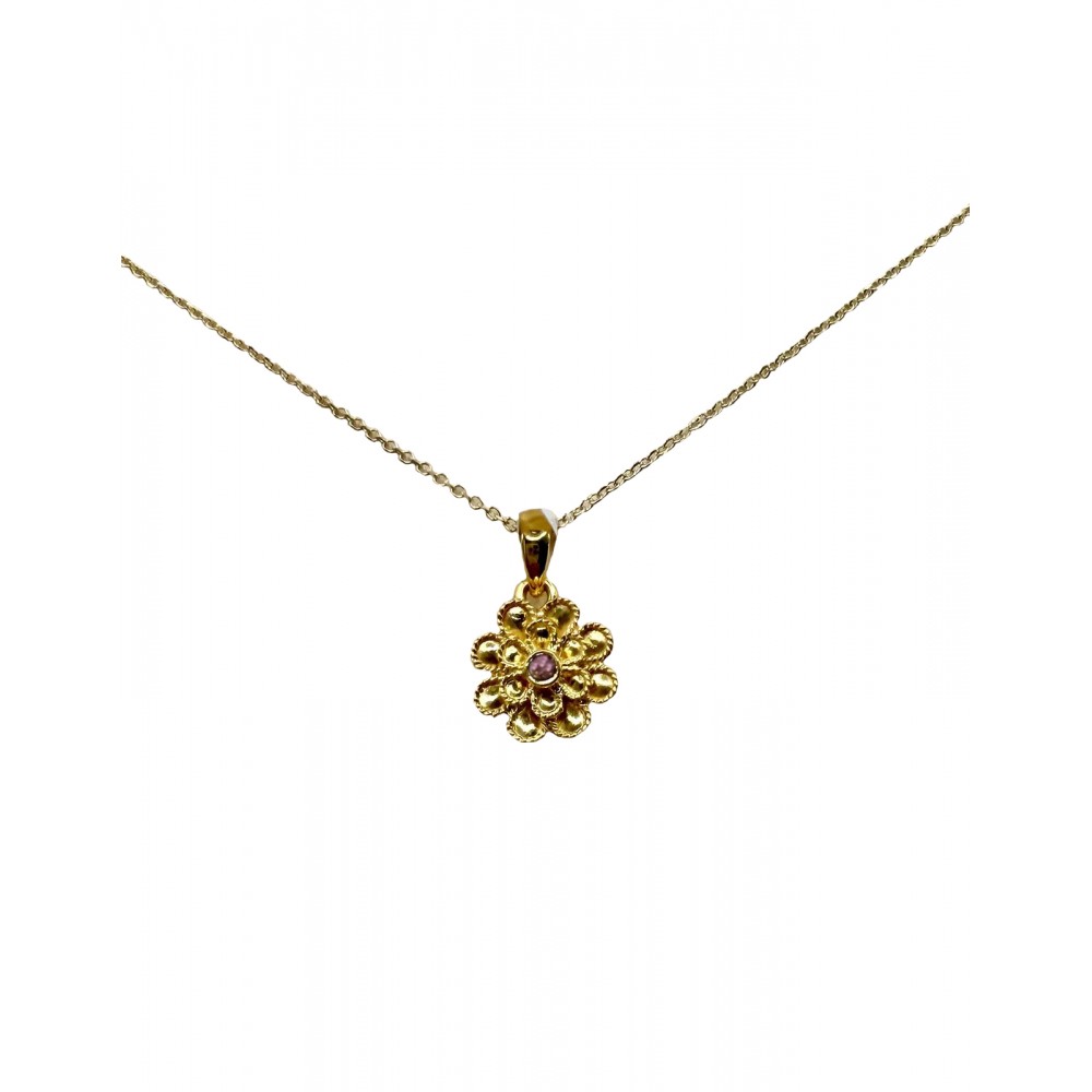 18Κ Χρυσό Χειροποίητο Μενταγιόν Με Ρουμπίνι M1009RB003