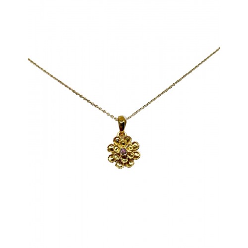 18Κ Χρυσό Χειροποίητο Μενταγιόν Με Ρουμπίνι M1009RB003