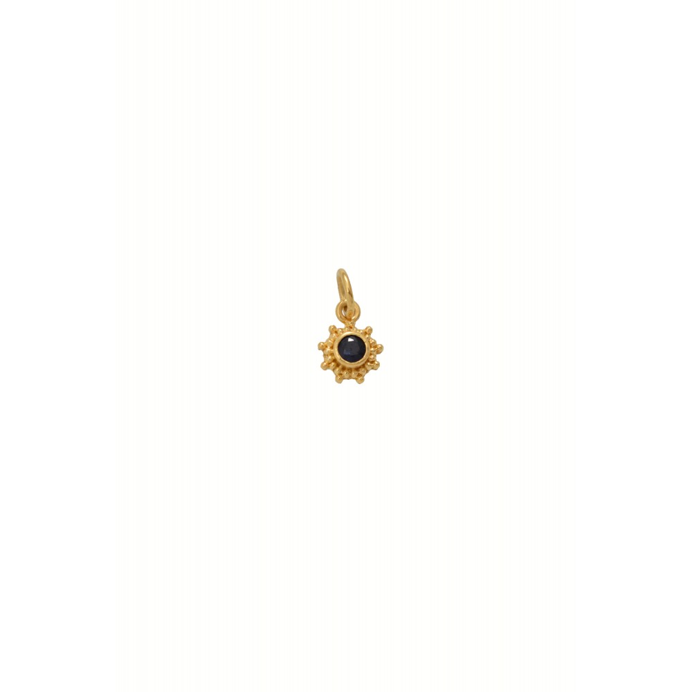 18Κ Χρυσό Χειροποίητο Μενταγιόν Με Ζαφείρι M1016DM