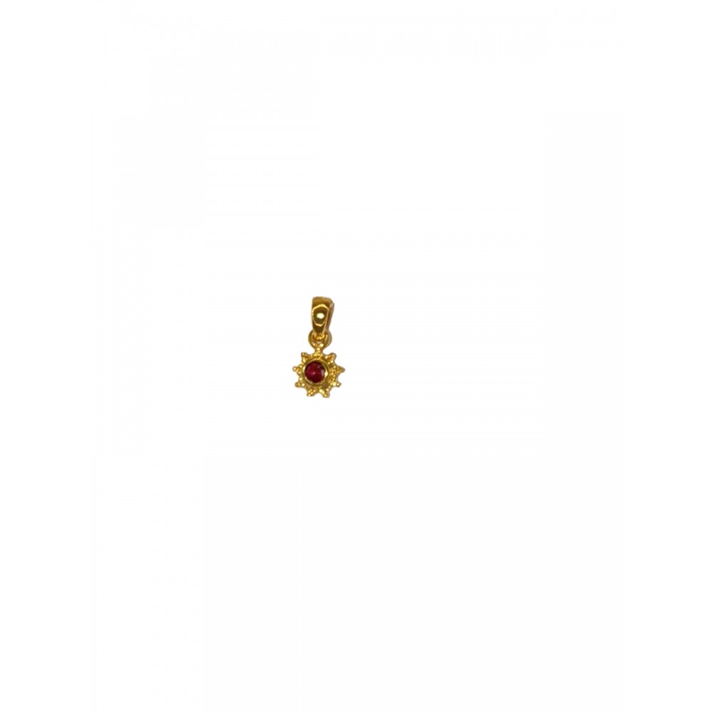 18Κ Χρυσό Χειροποίητο Μενταγιόν Με Ρουμπίνι M1016RB013