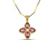 DIMITRIOS EXCLUSIVE Φλοράλ Μενταγιόν με Swarovski Κρύσταλλα και τρίχρωμη αλυσίδα M156 DIMITRIOS EXCLUSIVE Φλοράλ Μενταγιόν με Swarovski Κρύσταλλα και τρίχρωμη αλυσίδα M156