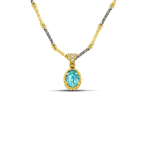 DIMITRIOS EXCLUSIVE Οβάλ Μενταγιόν με Swarovski Κρύσταλλο και τρίχρωμη αλυσίδα M162 DIMITRIOS EXCLUSIVE Οβάλ Μενταγιόν με Swarovski Κρύσταλλο και τρίχρωμη αλυσίδα M162