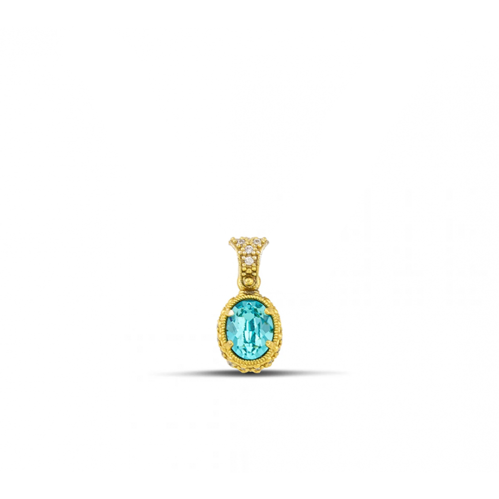 DIMITRIOS EXCLUSIVE Οβάλ Μενταγιόν με Swarovski Κρύσταλλο M162-A