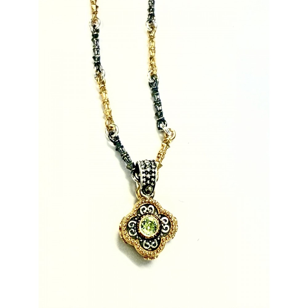 DIMITRIOS EXCLUSIVE 925 Ασήμι Μενταγιόν με Swarovski πέτρα και τρίχρωμη αλυσίδα M328 DIMITRIOS EXCLUSIVE 925 Ασήμι Μενταγιόν με Swarovski πέτρα και τρίχρωμη αλυσίδα M328