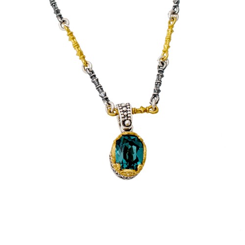 DIMITRIOS EXCLUSIVE Μενταγιόν με Swarovski πέτρα και τρίχρωμη αλυσίδα M46 DIMITRIOS EXCLUSIVE Μενταγιόν με Swarovski πέτρα και τρίχρωμη αλυσίδα M46